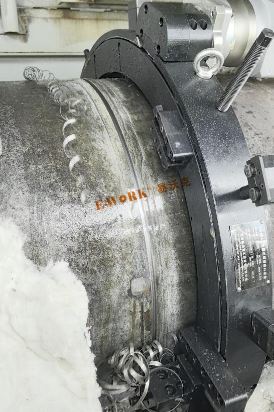 720mm*50mm P20材質(zhì)鍋爐管道切割坡口現(xiàn)場